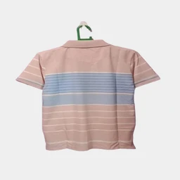 COLLAR TSHIRTS WITH POCKET - 38 - S, Light pink