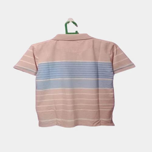 COLLAR TSHIRTS WITH POCKET - 38 - S, Light pink