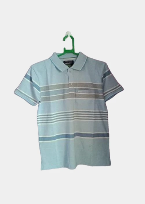 COLLAR TSHIRT WITH POCKET - SKY BLUE COLOUR