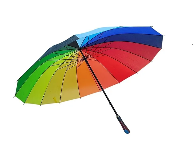 SINGLE FOLD BIG SIZE MANUAL OPEN RAINBOW UMBRELLA PLAIN AND SOLID SIZE -75CM - FREE, 6
