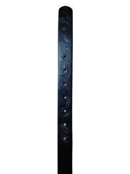 GIRLS AND LADIES LEATHER BLACK COLOR KANTA BUCKLE BELT SIZE-(40 INCH LENGTH,30MM WIDTH) - SIZE-(40 INCH LENGTH,30MM WIDTH), 12