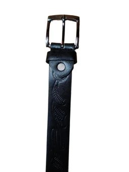 GIRLS AND LADIES LEATHER BLACK COLOR KANTA BUCKLE BELT SIZE-(40 INCH LENGTH,30MM WIDTH) - SIZE-(40 INCH LENGTH,30MM WIDTH), 12