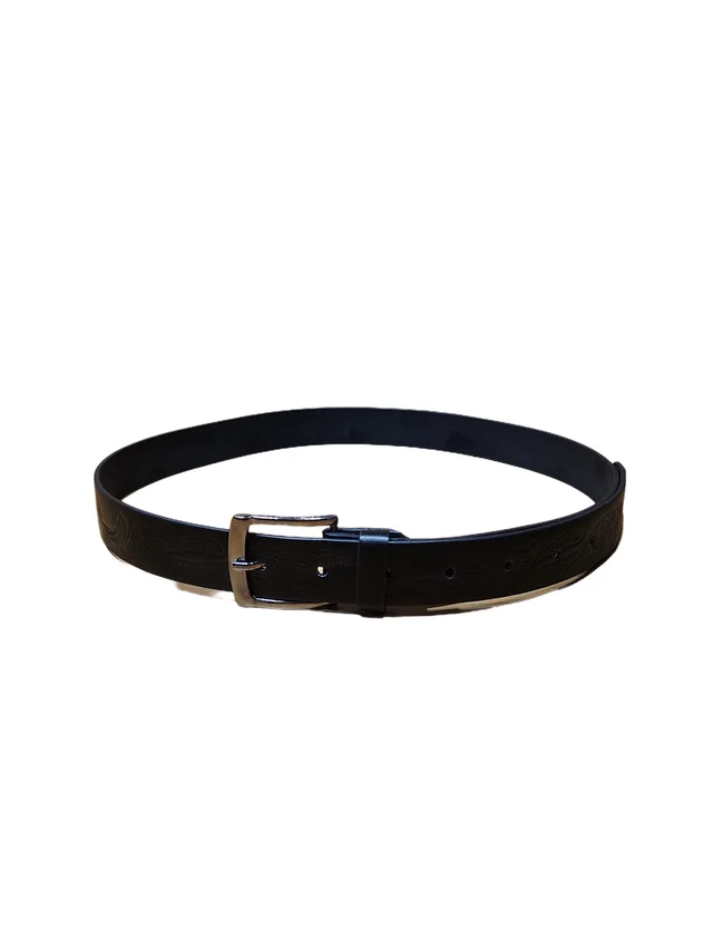 GIRLS AND LADIES LEATHER BLACK COLOR KANTA BUCKLE BELT SIZE-(40 INCH LENGTH,30MM WIDTH) - SIZE-(40 INCH LENGTH,30MM WIDTH), 12