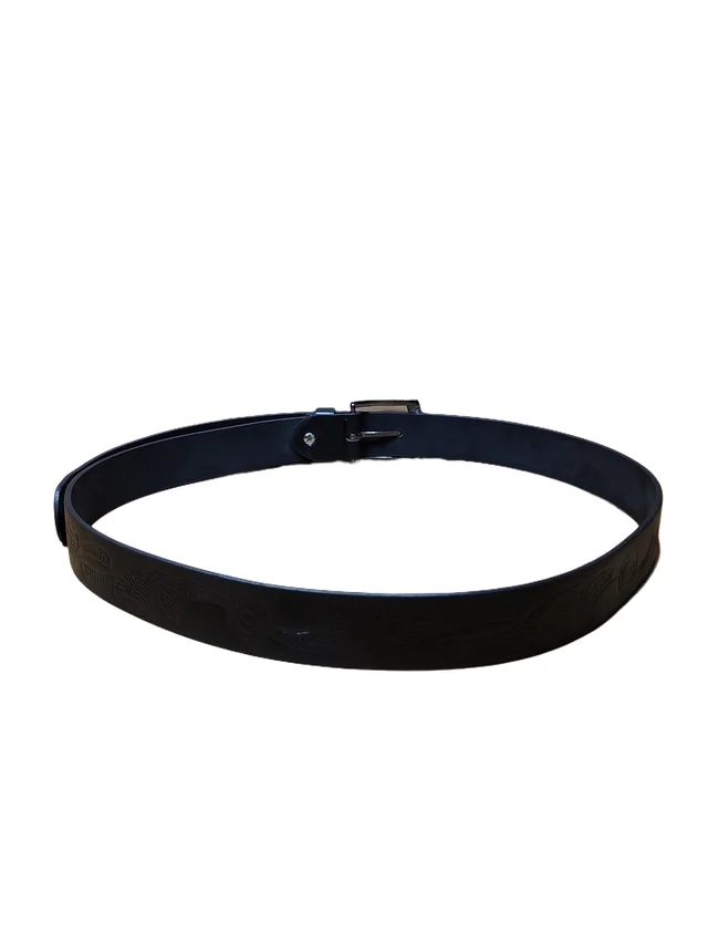 GIRLS AND LADIES LEATHER BLACK COLOR KANTA BUCKLE BELT SIZE-(40 INCH LENGTH,30MM WIDTH) - SIZE-(40 INCH LENGTH,30MM WIDTH), 12