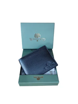 MENS GENUINE LEATHER BRANDED WALLET IN BLACK AND BROWN COLOR - FREE, 6