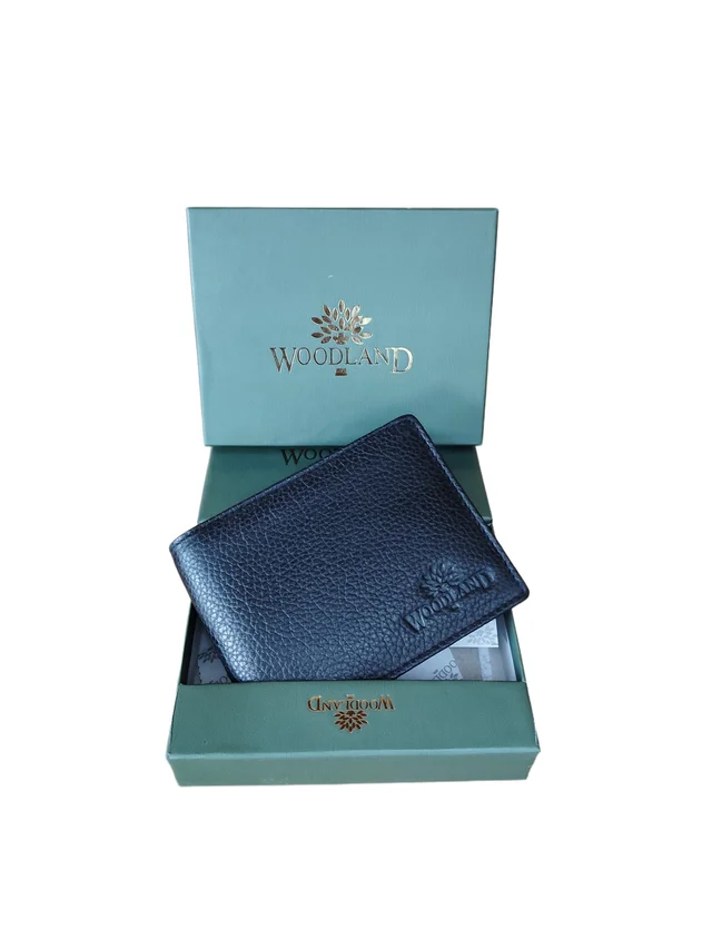 MENS GENUINE LEATHER BRANDED WALLET IN BLACK AND BROWN COLOR - FREE, 6