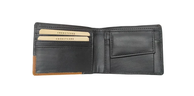 MENS PREMIUM QUALITY PU LEATHER MIX COLOR DESIGNER WALLETS WITH BOX - FREE, 6