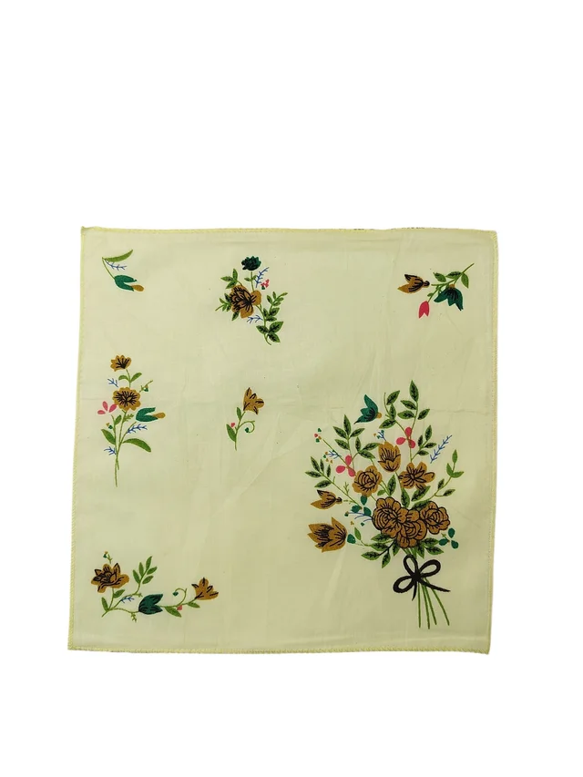 COTTON HANKIES MIX COLOR MIX PRINTED FOR GIRLS,LADIES,KIDS SET OF 12 PCS SIZE-28 *28Cm - 28*28, 12