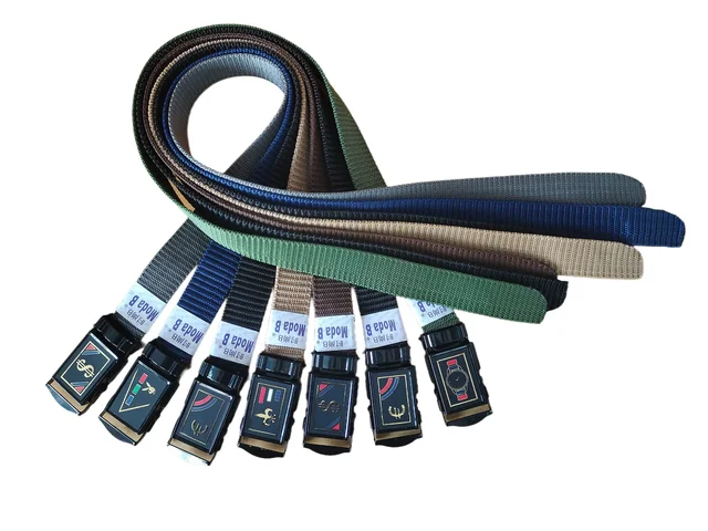 KIDS INDIAN NYLON MULTI COLOR WITH ARMY BUCKLE BELT - SMALL, 12
