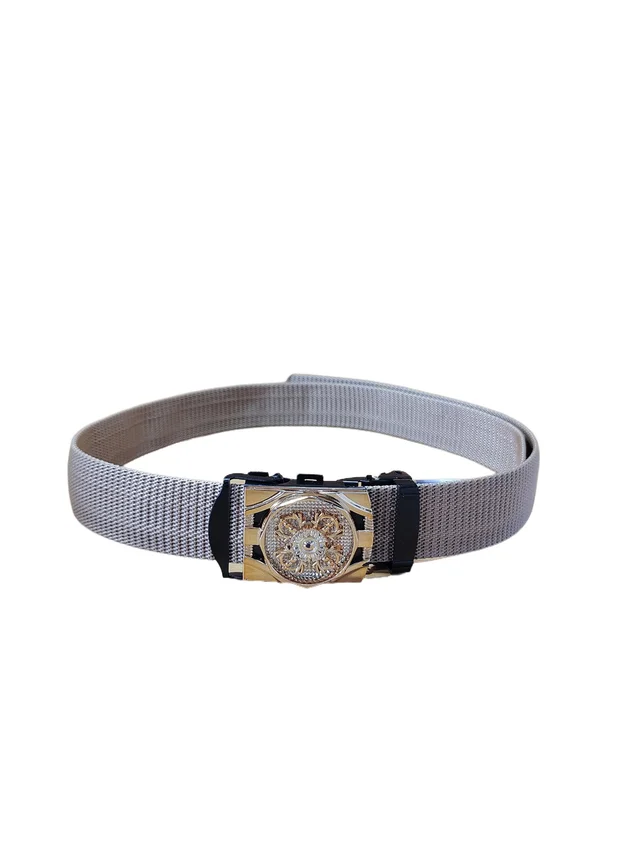 MENS CHINA IMPORTED NYLONE MULTI COLOR MIX DESIGN SPINNER AUTO BUCKLE BELT - FREE, 12