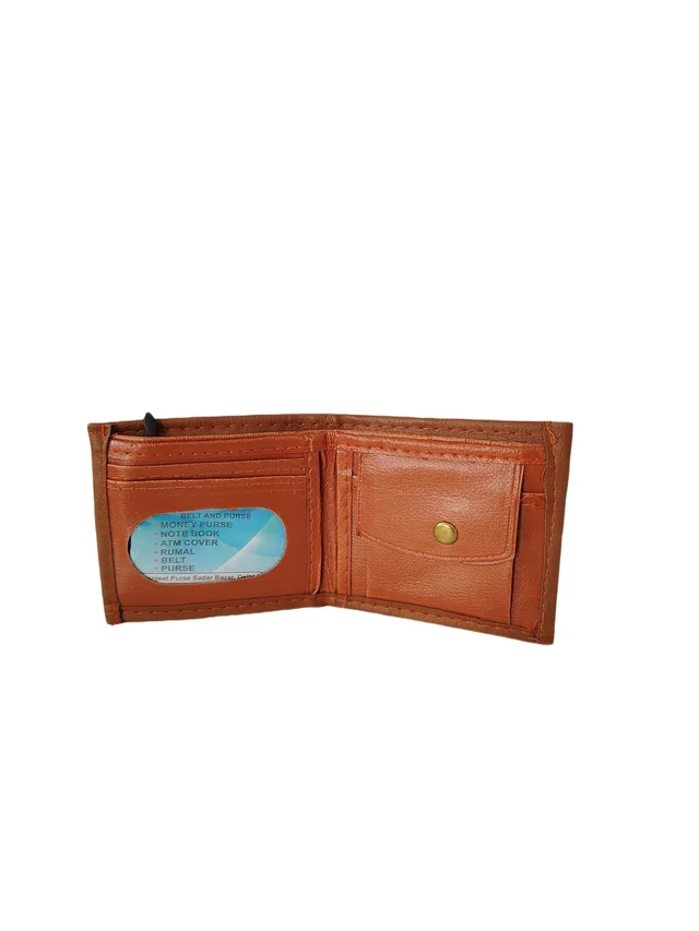 MENS 2 FOLD MIX COLOR STYLISH PU LEATHER WALLET - FREE, 6