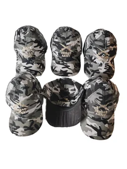 MENS ARMY PRINTED EMBROIDERED DESIGN COTTON CAP FITTING VELCRO - FREE, 6