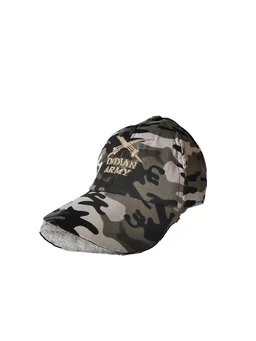 MENS ARMY PRINTED EMBROIDERED DESIGN COTTON CAP FITTING VELCRO - FREE, 6
