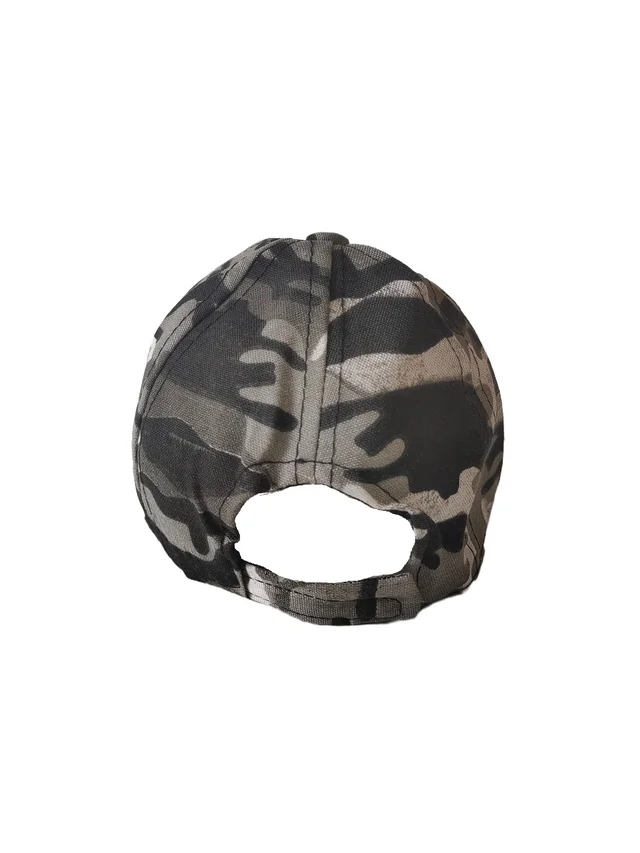 MENS ARMY PRINTED EMBROIDERED DESIGN COTTON CAP FITTING VELCRO - FREE, 6