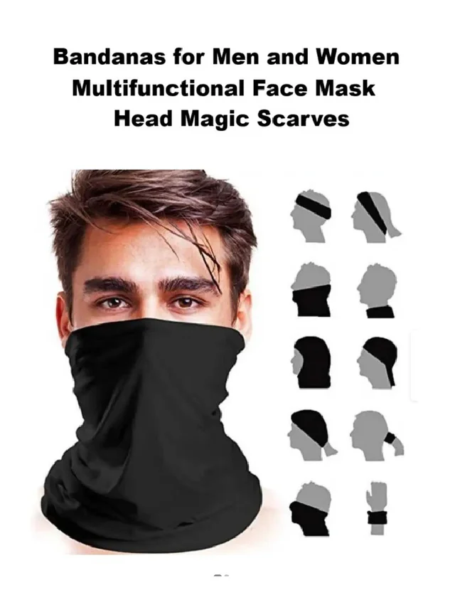 Bandanas for Men and Women Multifunctional Face Mask Head Scarf Balaclava Magic Scarves Sweatband - FREE, 10