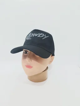 Indian Flaxi Fit Rubber Printed Logo Caps Color -Black- Colour Pack Fitting -Velcro Size -Small For Boys - 12