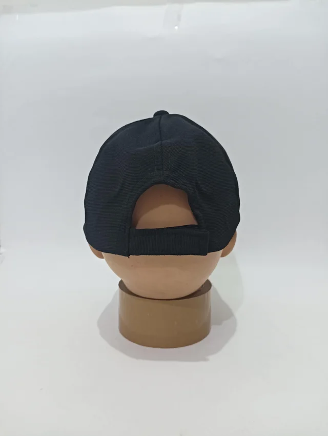 Indian Flaxi Fit Rubber Printed Logo Caps Color -Black- Colour Pack Fitting -Velcro Size -Small For Boys - 12