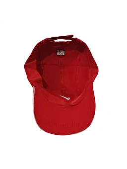 Mens Cotton Embroidery Logo Cap Color - Red Color Cap Fitting � Velcro - 12