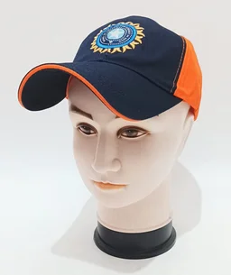 Mens India Embrodary Logo Orange Color Cap Fitting - Velcro Best Quality Premium Cap Material - Cotton - 6