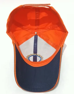 Mens India Embrodary Logo Orange Color Cap Fitting - Velcro Best Quality Premium Cap Material - Cotton - 6