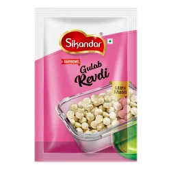 Sikandar Gulab Revdi Rose Sesame Sweet Til Mithai 200g - Foil Pack