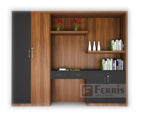 Ferris FULL HEIGHT CABINET PC1-02 - 2400x450x1875 MM., Teak,Grey,