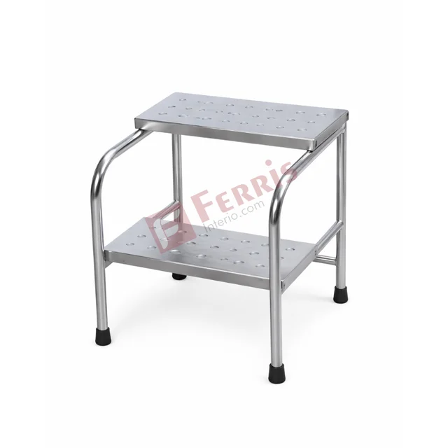 Ferris Foot Step Double SS (FHF-028A) - 18" (L) ? 18" (W) ? 18" (H)
SKU-3392,SSK-1434,18" (L) ? 9" (W) ? 9" (H), Polished Stainless Steel (SS) Finish, Not Applicable (Support Equipment), Foot Step Double SS (FHF-028A)