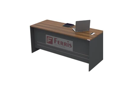 Ferris OFFICE TABLE PT2-04 - Teak,Grey, 1800x750x750 MM.