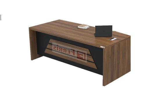Ferris OFFICE TABLE PT3-03 - Teak,Black, 2100x900x750 MM.