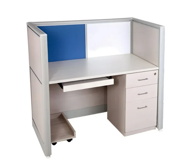 Ferris 01 SEATER WORK STATION PW1-09 - Teak,Black, 1290x645x1200 MM., 1 Person