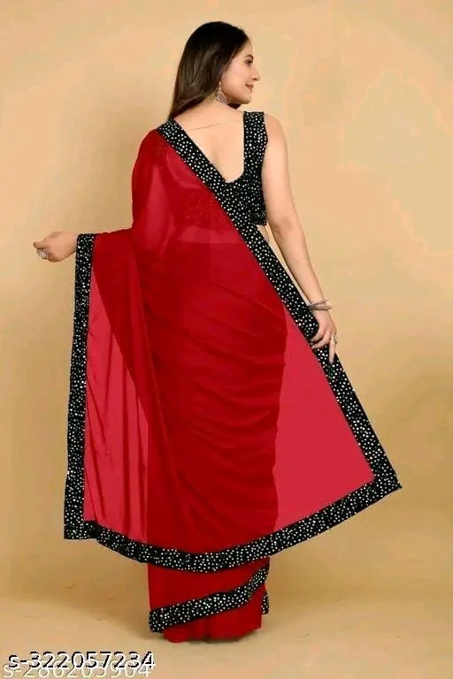 Alisha Alluring Sarees - Red, Free