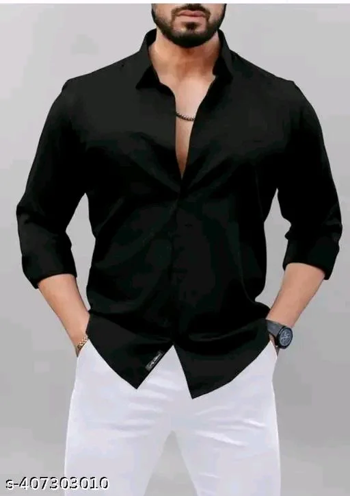 Urbane Modern Men Shirts - Black, XL