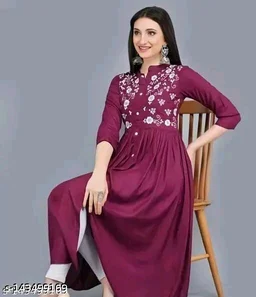 Myra Pretty Kurtis - Red Oxide, S