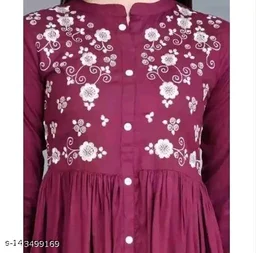 Myra Pretty Kurtis - Red Oxide, XL