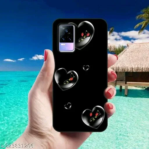 Vivo Y73 Printed Mobile Black Cover - Free