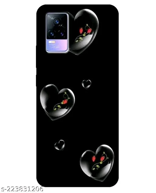 Vivo Y73 Printed Mobile Black Cover - Free