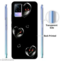 Vivo Y73 Printed Mobile Black Cover - Free