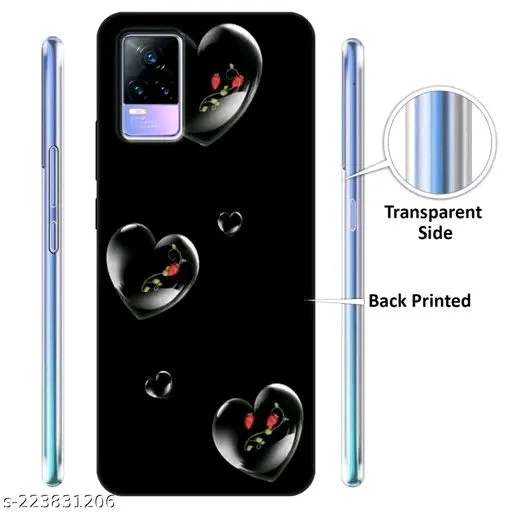Vivo Y73 Printed Mobile Black Cover - Free