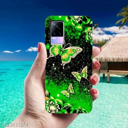 Vivo Y73 Printed Mobile Black Cover - Free