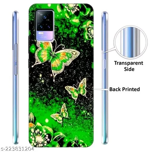 Vivo Y73 Printed Mobile Black Cover - Free