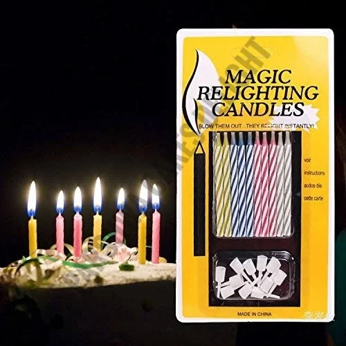 MAGIC RELIGHTING CANDLES - 12 PKT