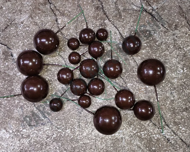 IMPORTED FAUX BALLS - 2Cm - 2.5Cm - 3Cm - 4Cm, BROWN