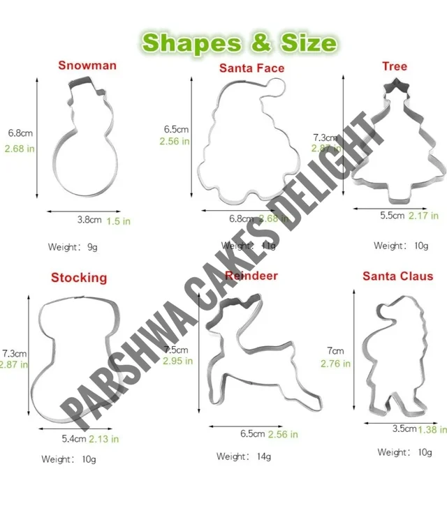 Christmas Cookie Cutter - 6 Pcs Set