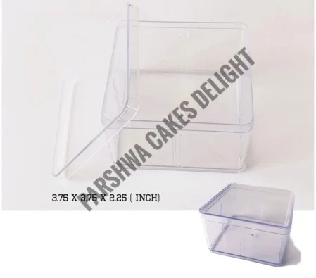 Dream Cake Tub With Lid - 12 Pcs Pack, Square