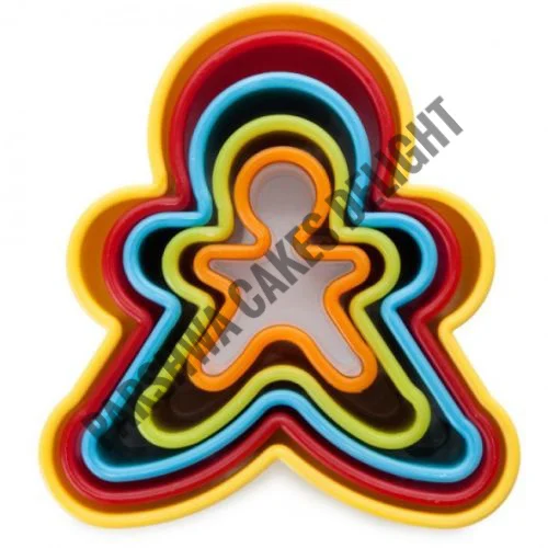 Gingerbread Man Shape Cookie Cutter - 5 Pcs
