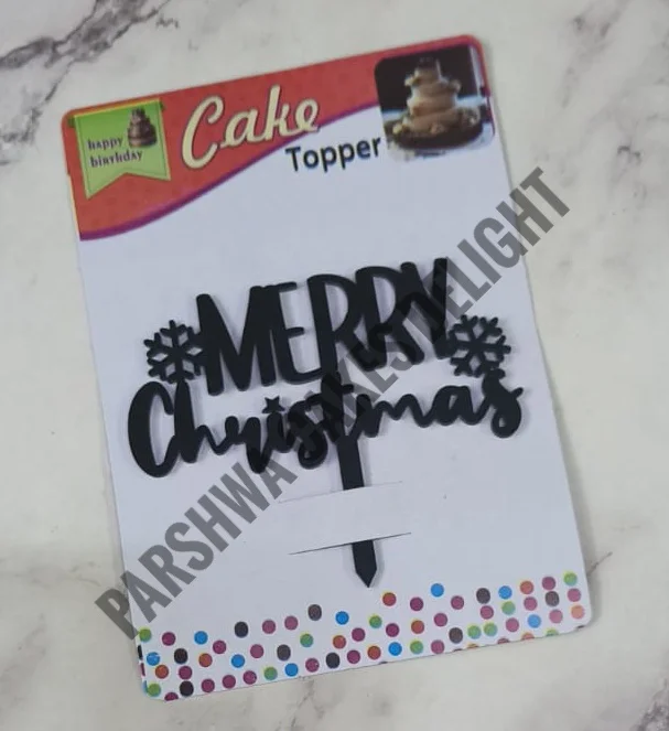 Christmas Topper - C16, 4.5 Inches, Black