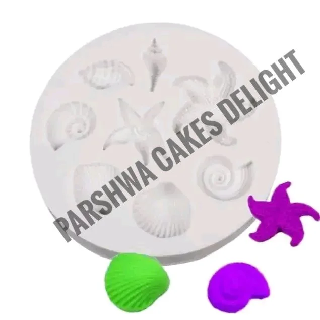 SEA SHELL MOULD - 8 x 7.5 x 1.4 CM, 3 In 1