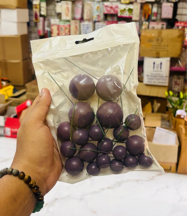 IMPORTED FAUX BALLS - 2Cm - 2.5Cm - 3Cm - 4Cm, Violet