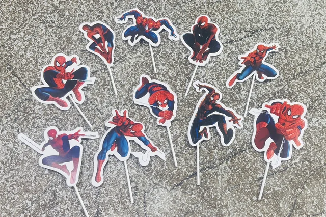 PAPER TOPPER - 10 PCS, SPIDERMAN
