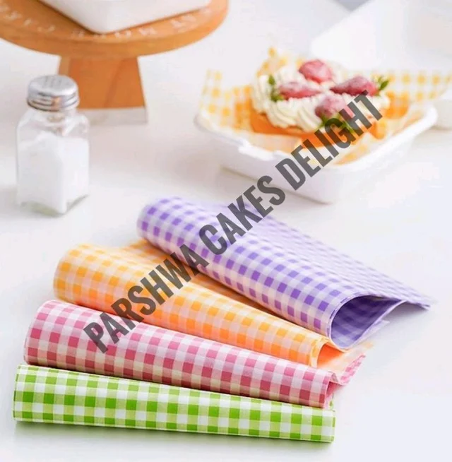Printed Parchment Paper - Bento Box Liner - 7*7 Inches, Purple, 50 Pcs Pack